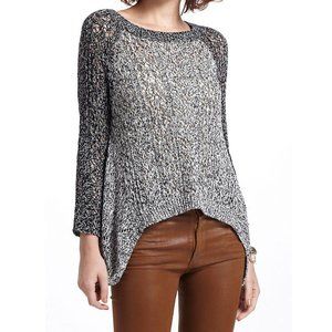 SOLD - Anthropologie Leifnotes Dip Lace Marled Sweater S